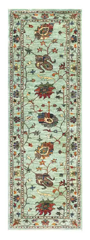 Tappeto Ziegler Decorativo floreale, fatto a mano 254x82cm