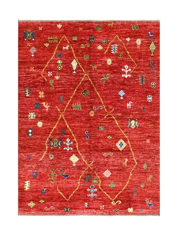 Handmade Tribal Berber Style Rug, 234x176cm