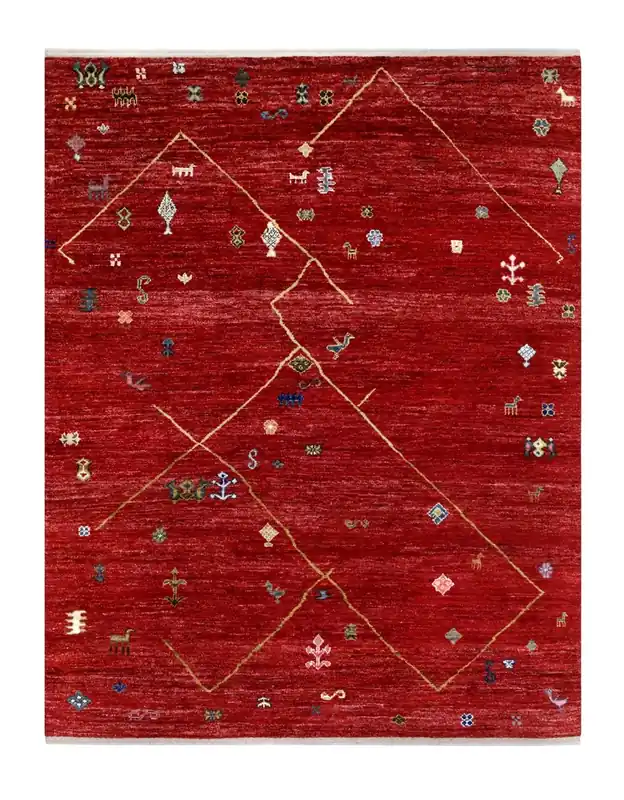 Tappeto stile berbero tribale, fatto a mano 292x230cm