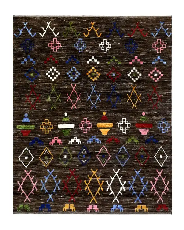 Tappeto stile berbero tribale, fatto a mano 298x248cm
