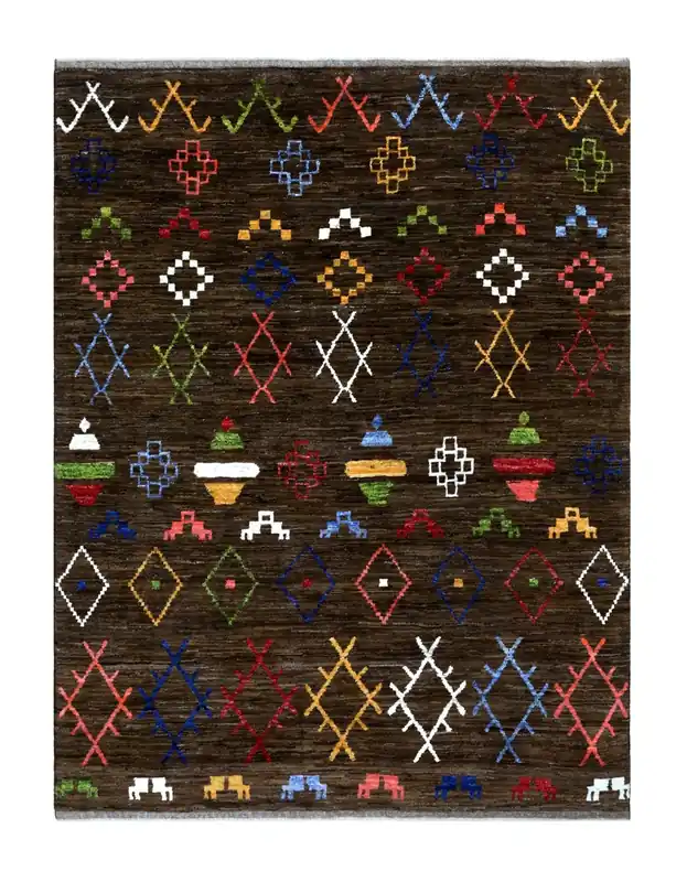 Tappeto stile berbero tribale, fatto a mano 303x237cm