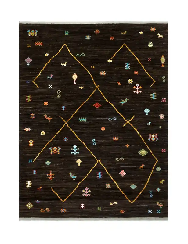 Tappeto stile berbero tribale, fatto a mano 301x234cm