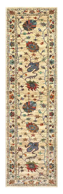 Tappeto Ziegler Decorativo floreale, fatto a mano 306x83cm