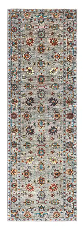 Tappeto Ziegler Decorativo floreale, fatto a mano 255x82cm
