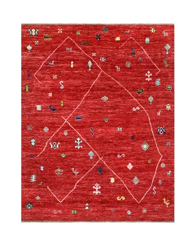 Tappeto stile berbero tribale, fatto a mano 295x234cm