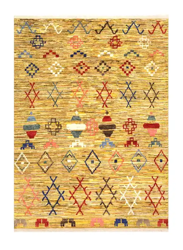 Tappeto stile berbero tribale, fatto a mano 235x176cm