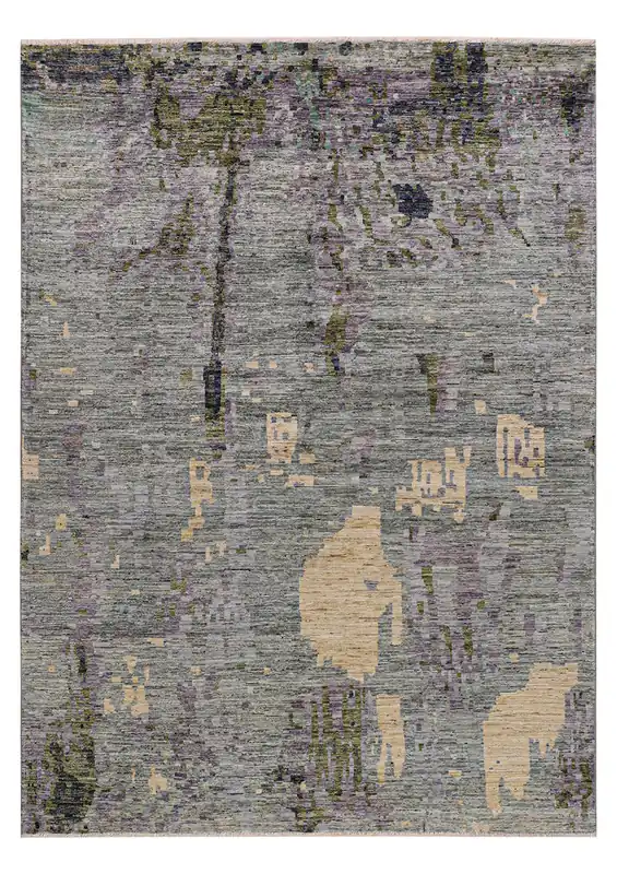 Tappeto Moderno in lana, fatto a mano, design astratto 202x141cm