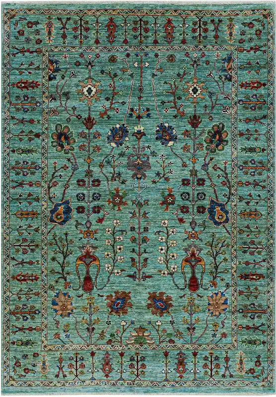 Tappeto Ziegler Decorativo floreale, fatto a mano 216x151cm