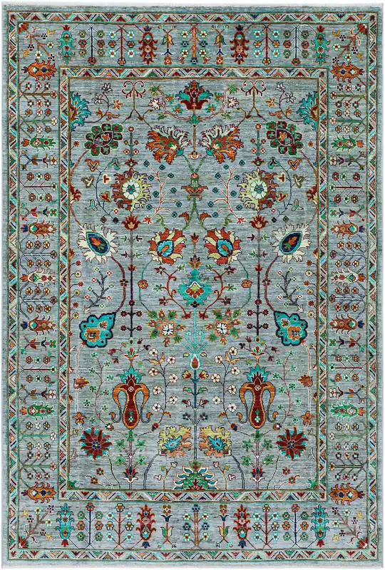 Tappeto Ziegler Decorativo floreale, fatto a mano 251x168cm