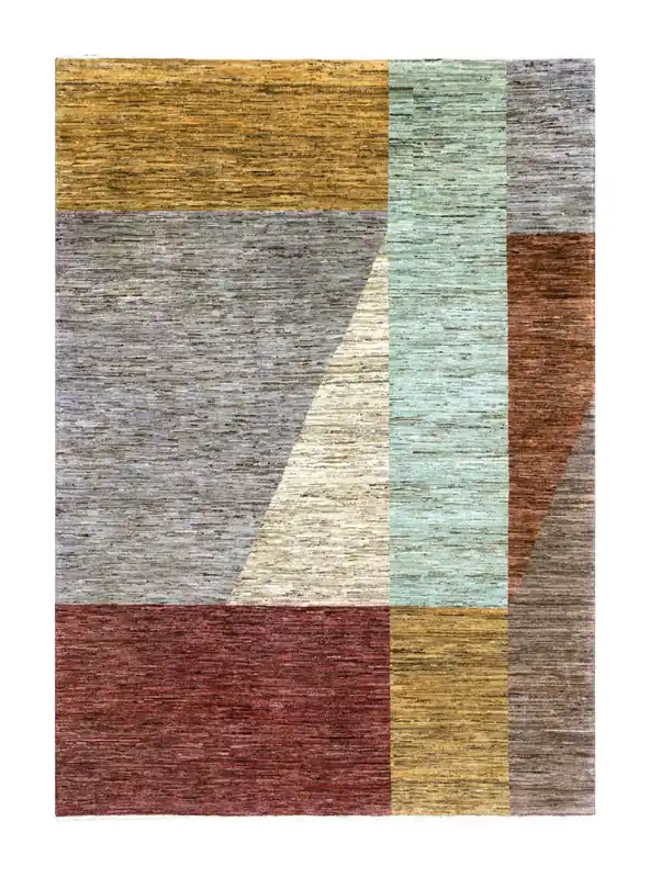Tappeto Moderno in lana, fatto a mano, design geometrico 228x161cm