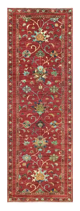 Tappeto Ziegler Decorativo floreale, fatto a mano 252x82cm