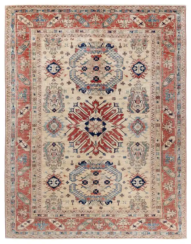 Handmade Premium Afghan Kazak Wool Rug, 313x243cm