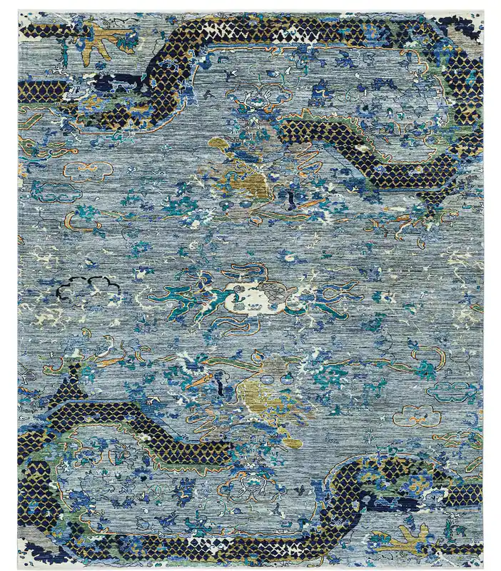 Tappeto Moderno Afghan Dragon, fatto a mano 290x246cm