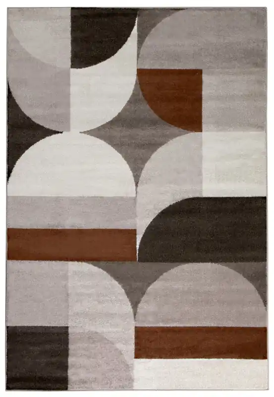 Tappeto Moderno BROOKLYN A Marrone Terra | Stile Geometrico