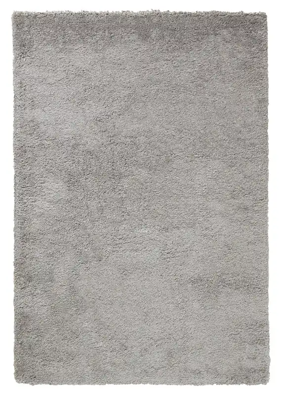 Tappeto Shaggy Oscar Argento Grigio - Tinta Unita - Morbido e Resistente | Ideale per Soggiorno e Camera da Letto