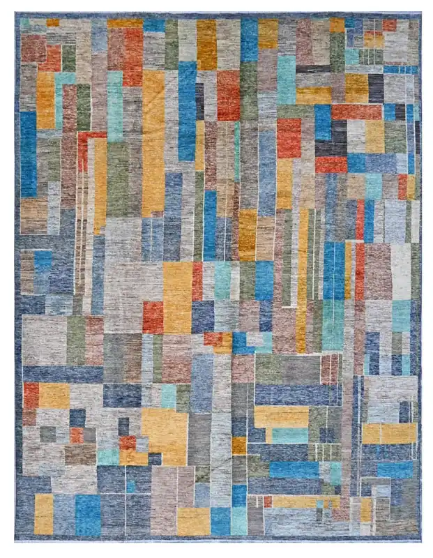 Taimany - Tappeto Tribale in Lana Multicolore - Fatto a Mano 447x354cm