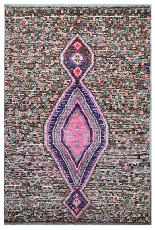 Taimany - Multicolor Tribal Wool Rug - Hand-Knotted 179x116cm
