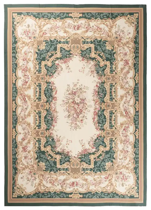 Hand-Woven Aubusson Tapestry Rug - Textile Art - 427x305cm