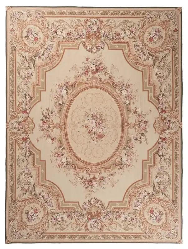 Tappeto Arazzo Aubusson - Arte tessile - Tessuto a Mano 366x275cm