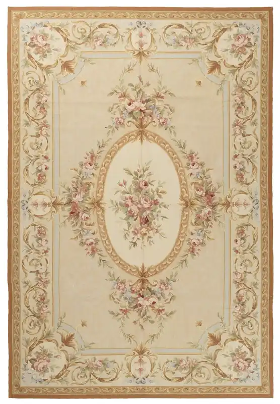 Tappeto Arazzo Aubusson - Arte tessile - Tessuto a Mano 278x183cm