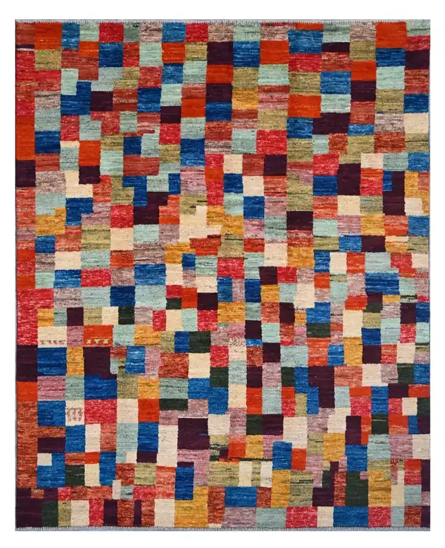 Taimany - Multicolor Tribal Wool Rug - Hand-Knotted 245x185cm