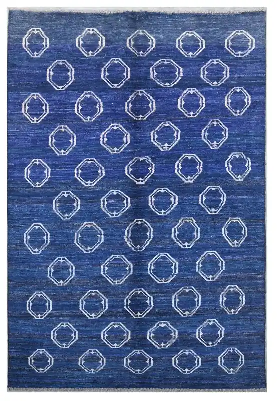 Taimany - Multicolor Tribal Wool Rug - Hand-Knotted 212x142cm