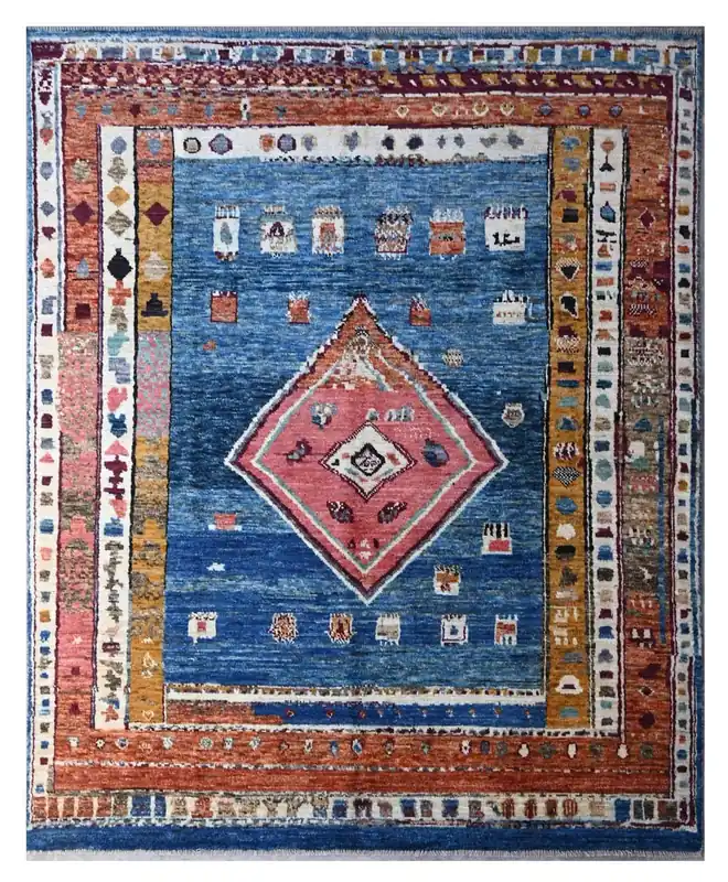 Taimany - Tappeto Tribale in Lana Multicolore - Fatto a Mano 250x200cm