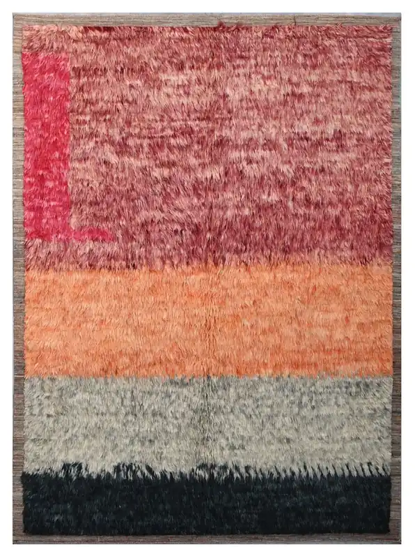 Taimany - Tappeto Tribale in Lana Multicolore - Fatto a Mano 245x179cm