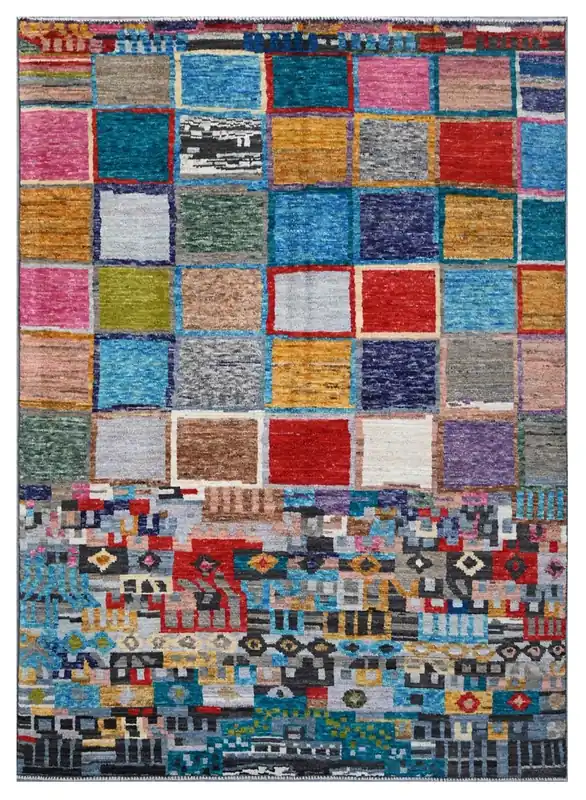 Taimany - Tappeto Tribale in Lana Multicolore - Fatto a Mano 239x167cm