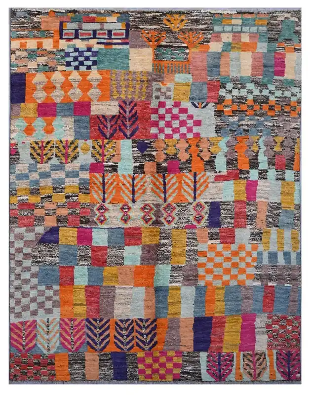 Taimany - Multicolor Tribal Wool Rug - Hand-Knotted 250x188cm
