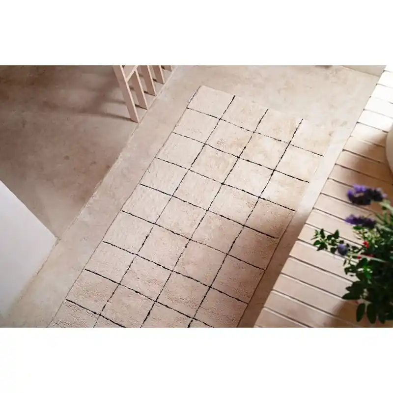 Passatoia Berbero quadri 200×80 In fibre Naturali