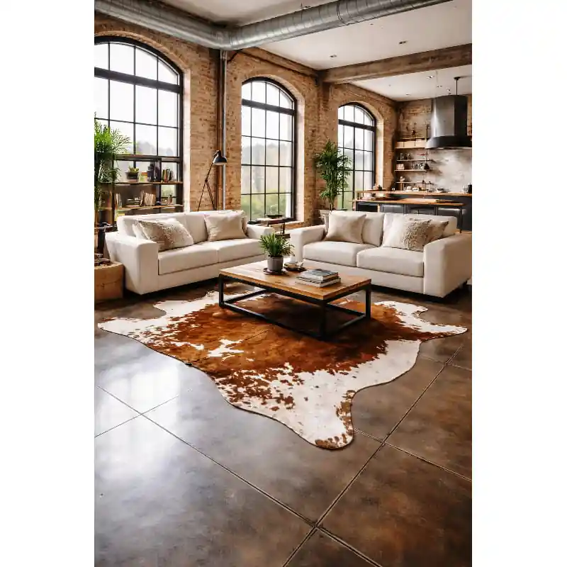 Tappeto Mucca Vera Pelle 213×170