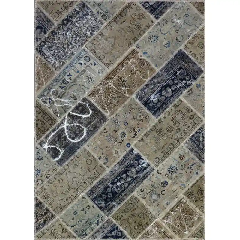 Patchwork Verde/grigio 213×150