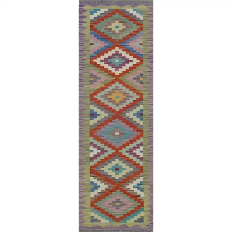 Passatoia Kilim – 195 x 62. Stile vivace, anima resistente