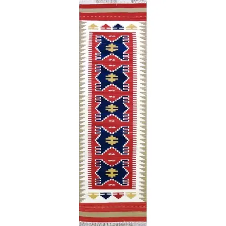 Tappeto kilim Rosso Blu 240×70