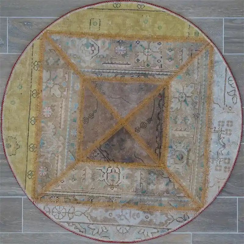 Tappeto moderno Rotondo Patchwork 100×100
