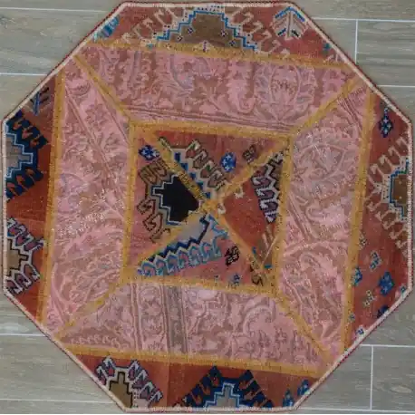 Tappeto esagonale patchwork 95×95