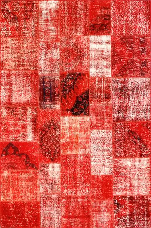 Tappeto Patchwork Rosso 200×300