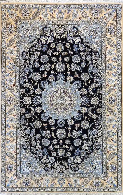 Tappeto Nain lana seta 220 x 143