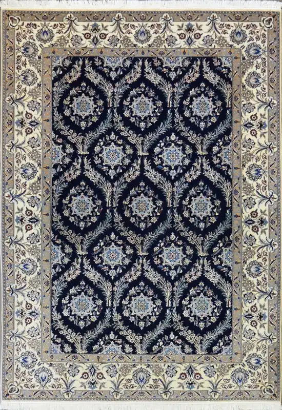 Tappeto Nain 6 fili extra fine lana seta 220×153