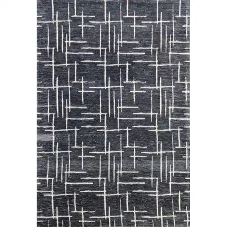Tappeto moderno new toledo nero-argento 230×160