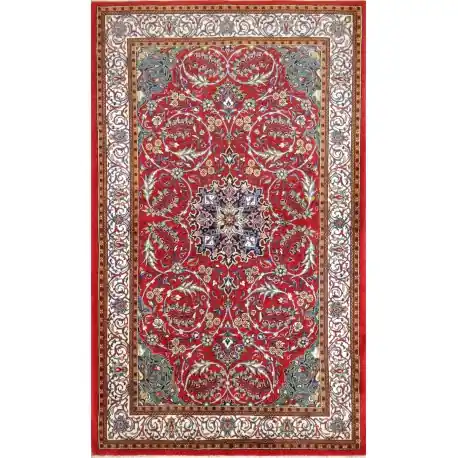 Tappeto Saruk persiano 222 x 137 in lana rossa