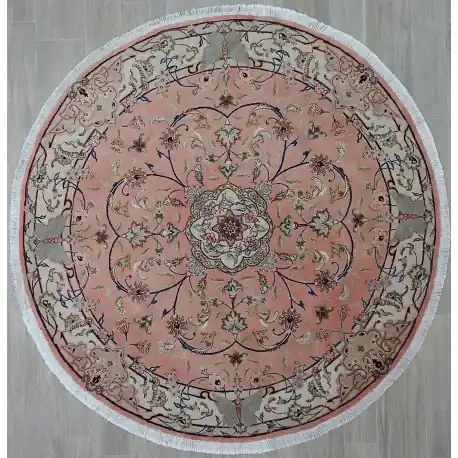 Tabriz Extra Lana Seta Rotondo 200×200