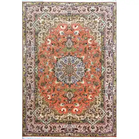 Tabriz rosa antico lana seta 290X203