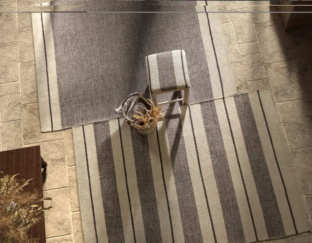 Tappeto Kasumi in Juta e Cotone 230×160 – Annodato a mano, stile moderno