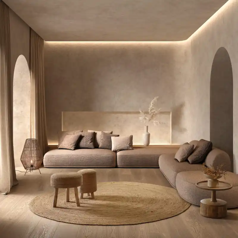 Tappeto rotondo in juta naturale Ibiza – 140 cm, fatto a mano, stile moderno