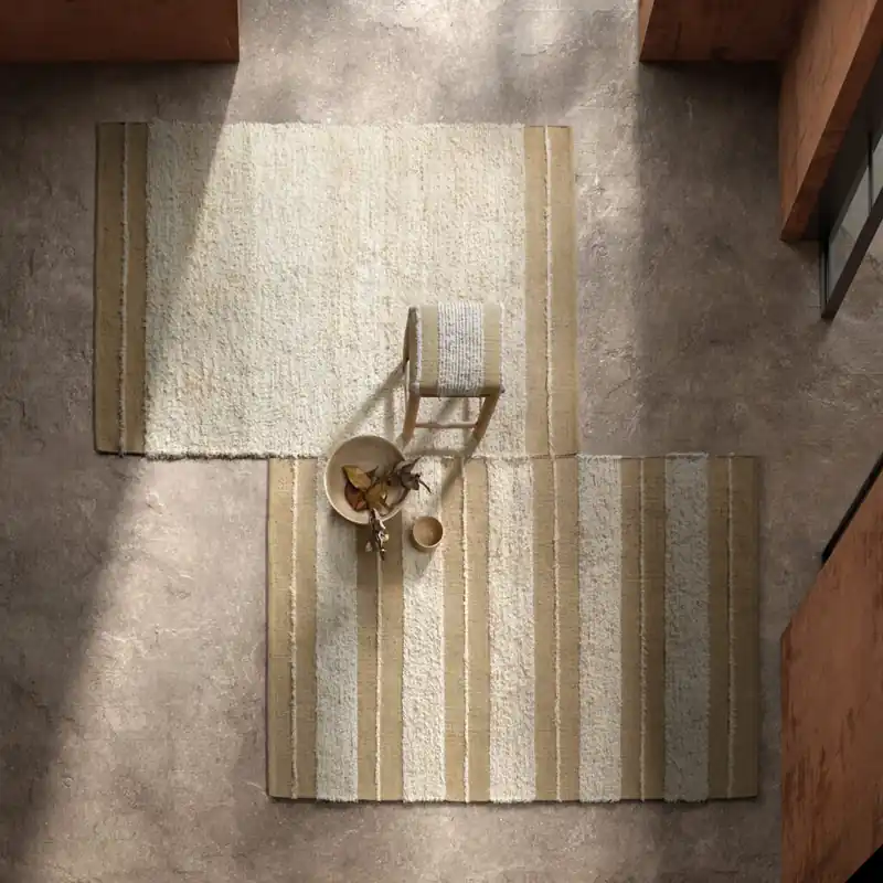 Tappeto Yuko in juta e cotone 230×160 cm – annodato a mano, stile moderno
