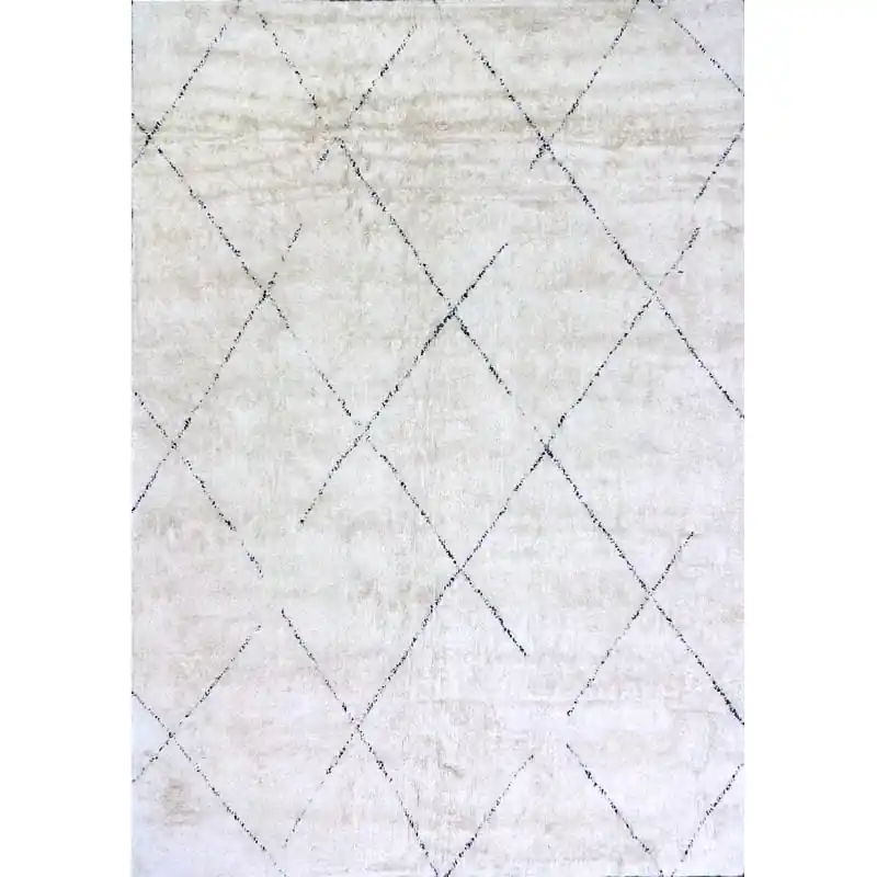 Tappeto Berbero moderno bianco e nero 230×160