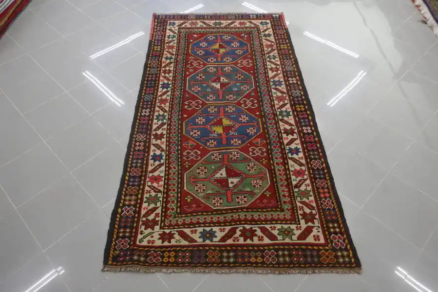 Tappeto Caucasico Kazak Antico 212×111-N.13629