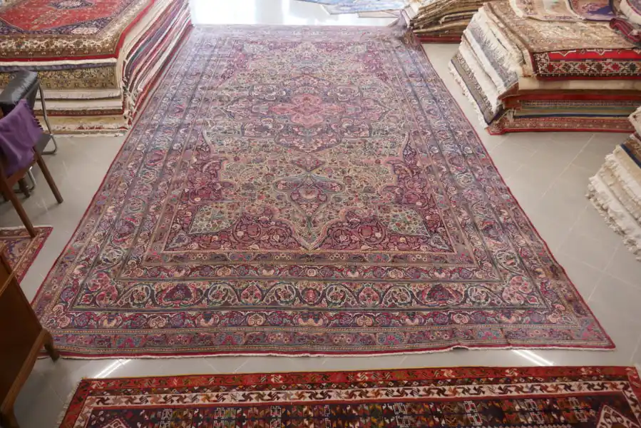 Grande Tappeto Persiano Kirman Antico 580×324-N.13619